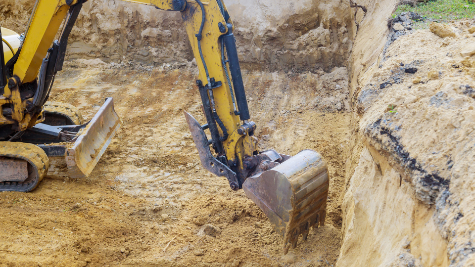 A Ground Excavation Using Backhoe